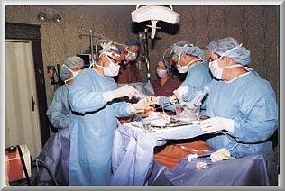 Dr. Pacik with his operating room staff.