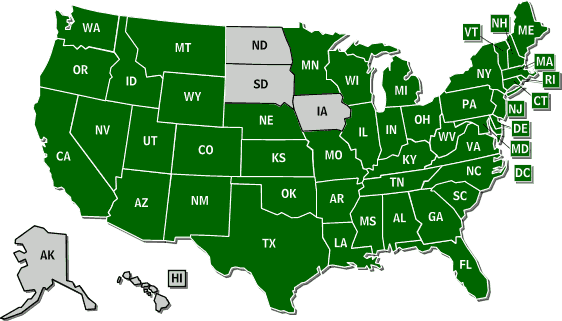 US Map - Sponsoring Surgeons